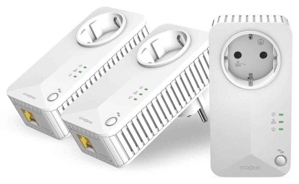 Strong Powerline 600 Triple Pack EU V2 600 Mbit/s Ethernet Blanco 3 pieza(s)