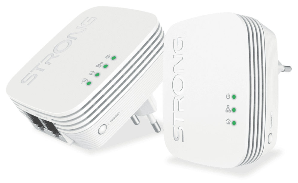 Strong POWERLWF600DUOMINI adaptador de red PowerLine 600 Mbit/s Ethernet Wifi Blanco 2 pieza(s)