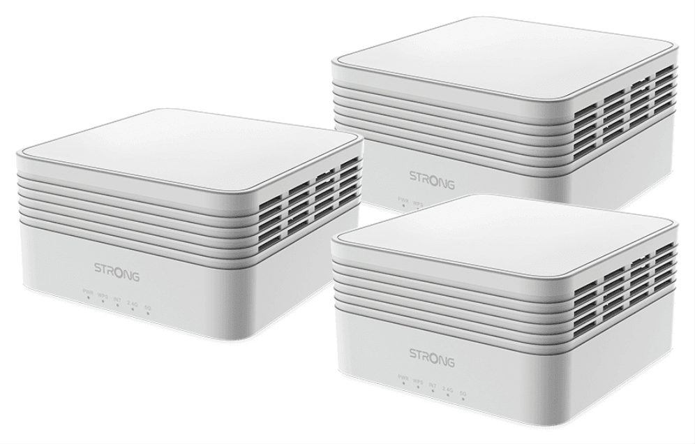Strong MESHTRIAX3000 sistema Wi-Fi Mesh (Wi-Fi en malla) Doble banda (2,4 GHz / 5 GHz) Wi-Fi 6 (802.11ax) Blanco 3 Interno