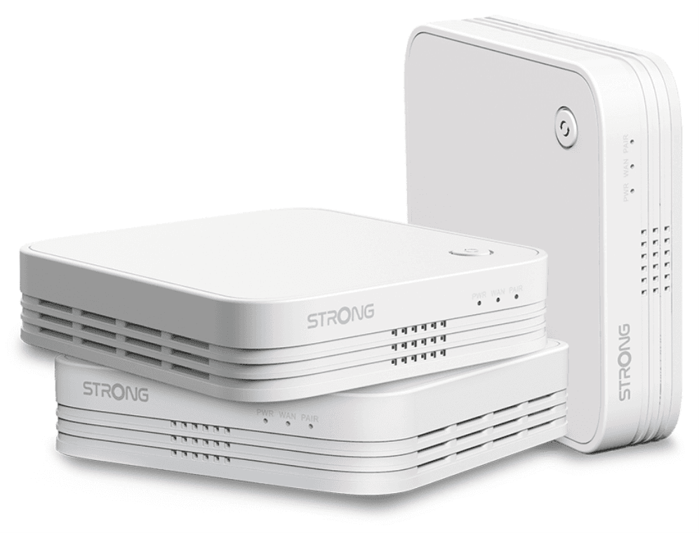 Strong WI-FI MESH HOME TRIO PACK 1200 Doble banda (2,4 GHz / 5 GHz) Wi-Fi 5 (802.11ac) Blanco 3 Interno