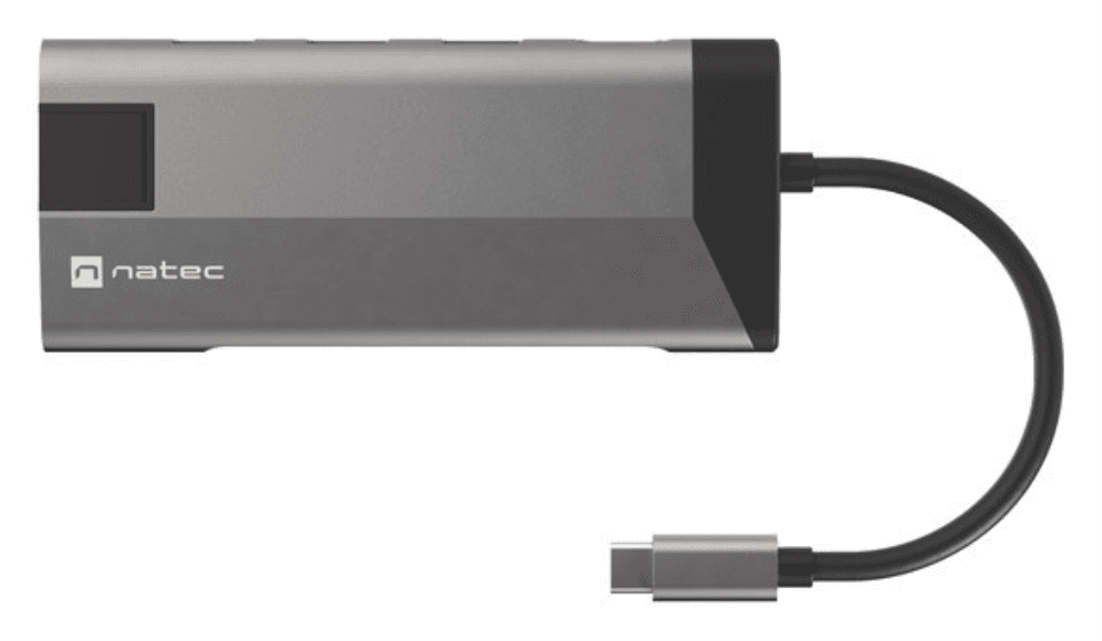 NATEC Fowler Plus USB Tipo C Negro, Gris
