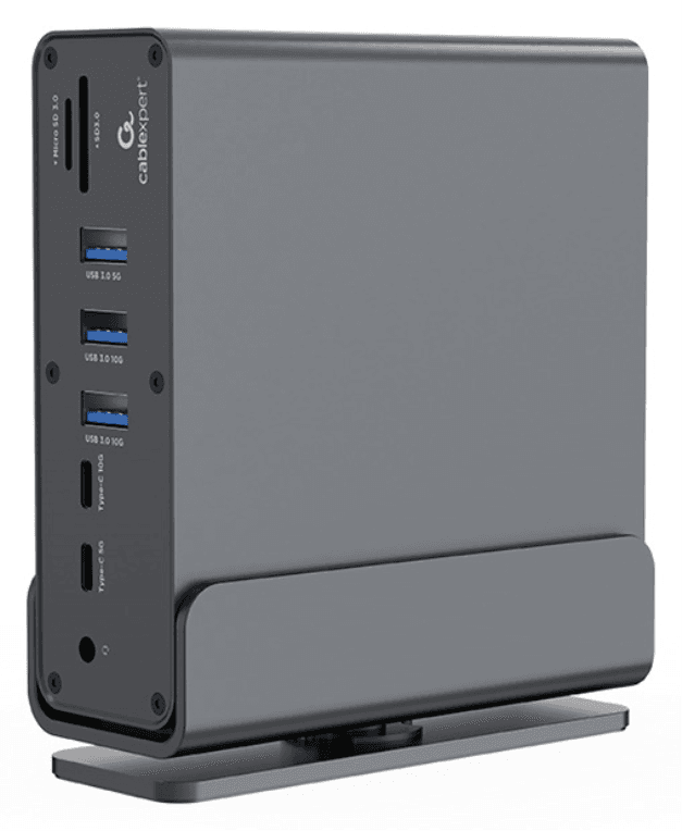 Gembird A-CF-COMBO15-01 hub de interfaz USB Tipo C 10000 Mbit/s Gris