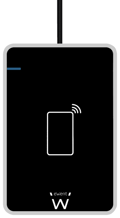 Ewent EW1053 lector de tarjeta magnética USB Negro