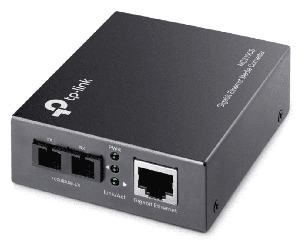 TP-Link MC210CS convertidor de medio 1000 Mbit/s 1310 nm Monomodo Negro