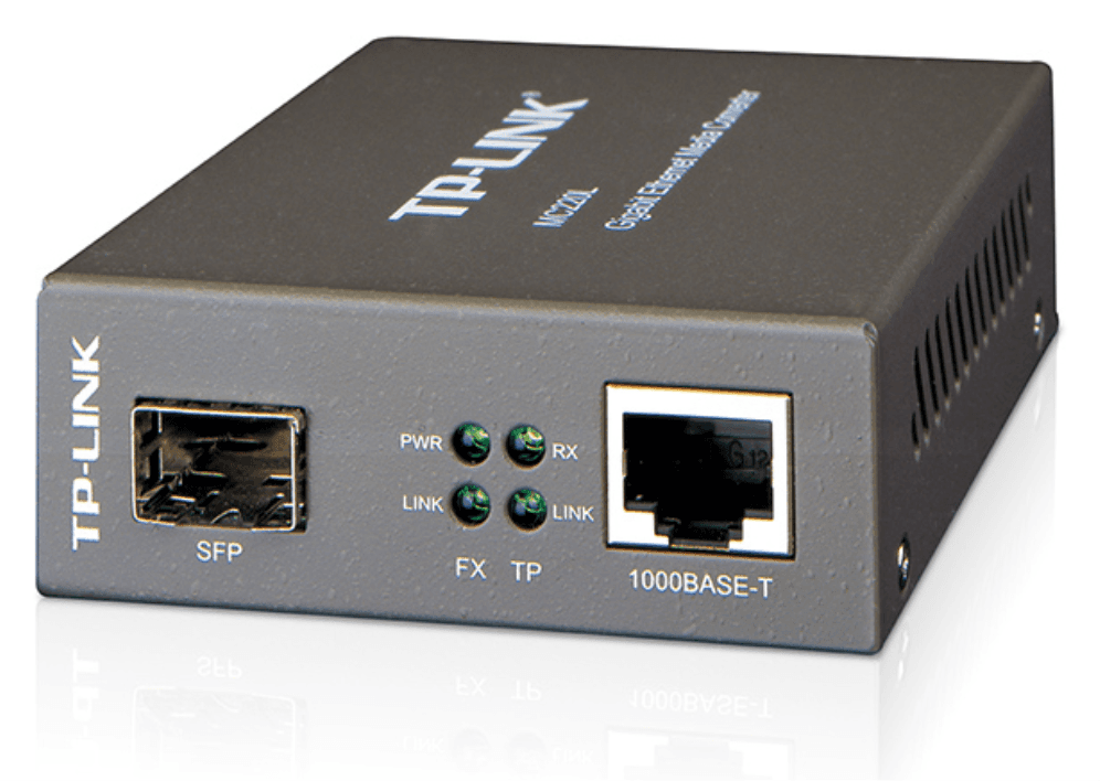 TP-Link MC220L convertidor de medio 1000 Mbit/s Multimodo, Monomodo Negro