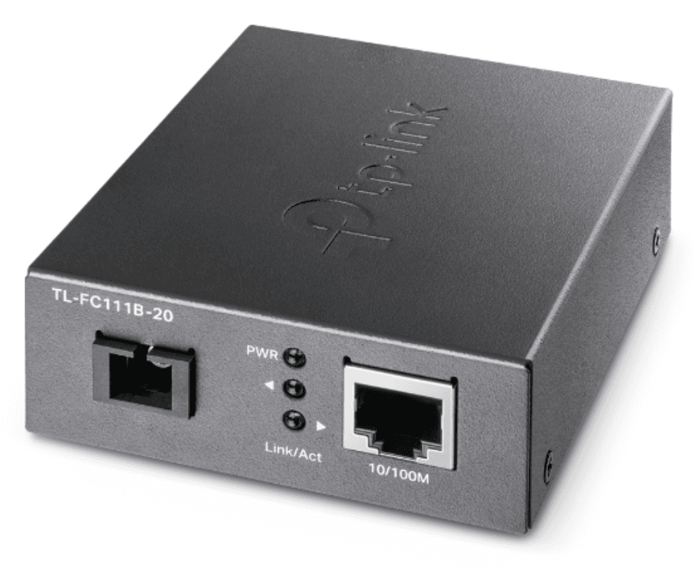 TP-Link TL-FC111B-20 convertidor de medio 100 Mbit/s Monomodo Negro