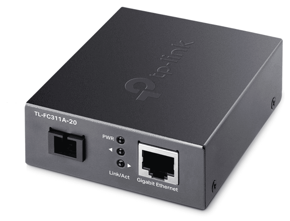 TP-Link TL-FC311A-20 convertidor de medio 1000 Mbit/s Monomodo Negro