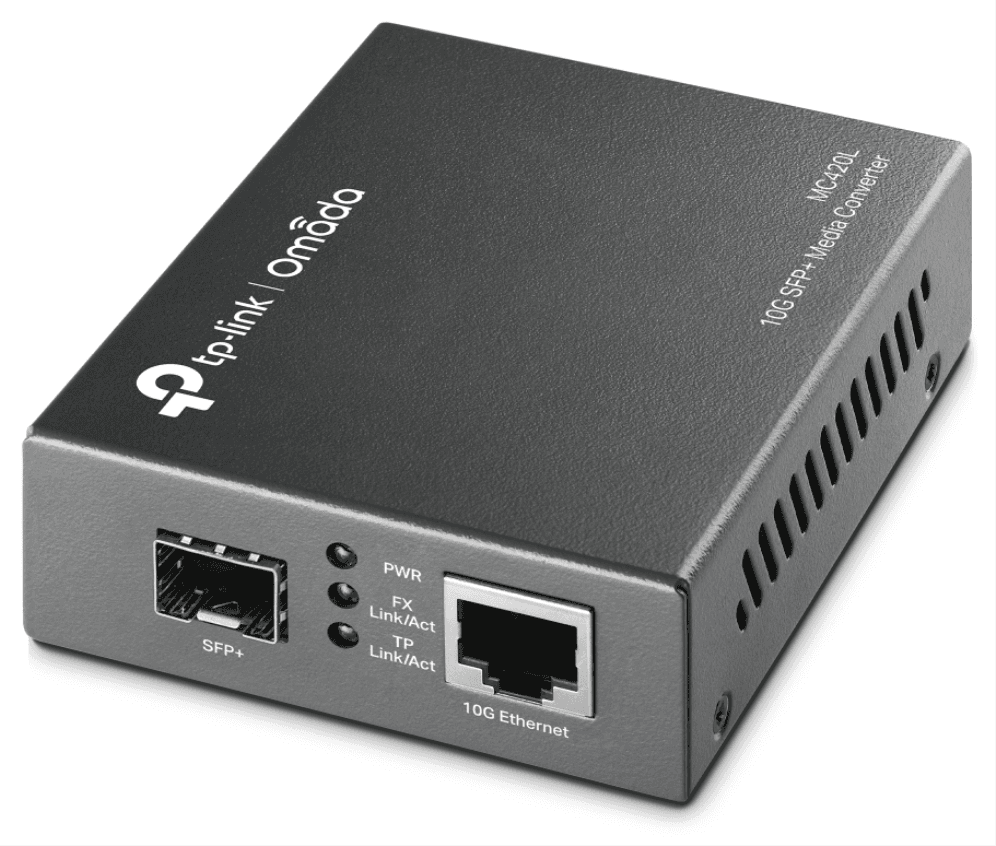 TP-Link Omada MC420L convertidor de medio 10000 Mbit/s Multimodo, Monomodo Negro