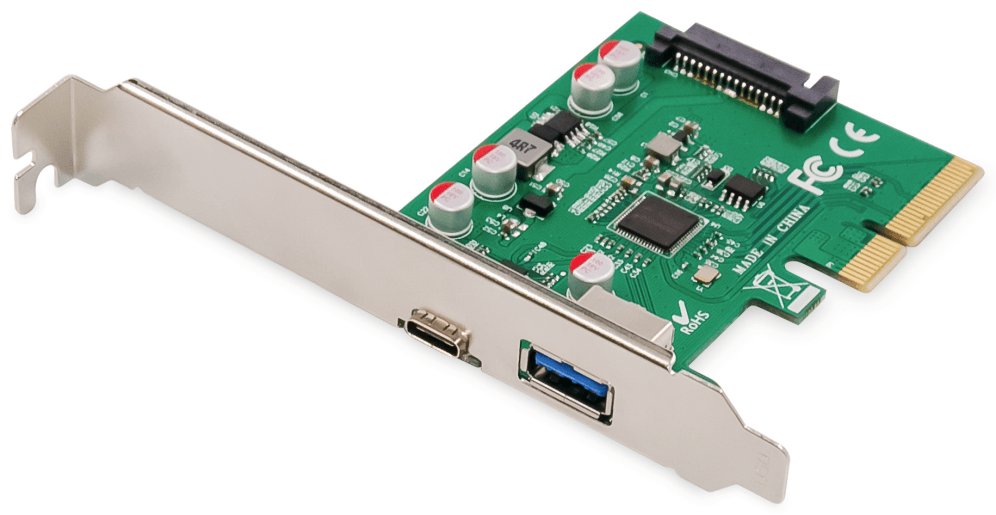 Digitus Tarjeta PCIe, USB Type-C™ + USB-A