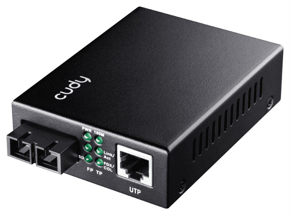 Cudy MC100SA-20 convertidor de medio 100 Mbit/s 1310 nm Monomodo Negro