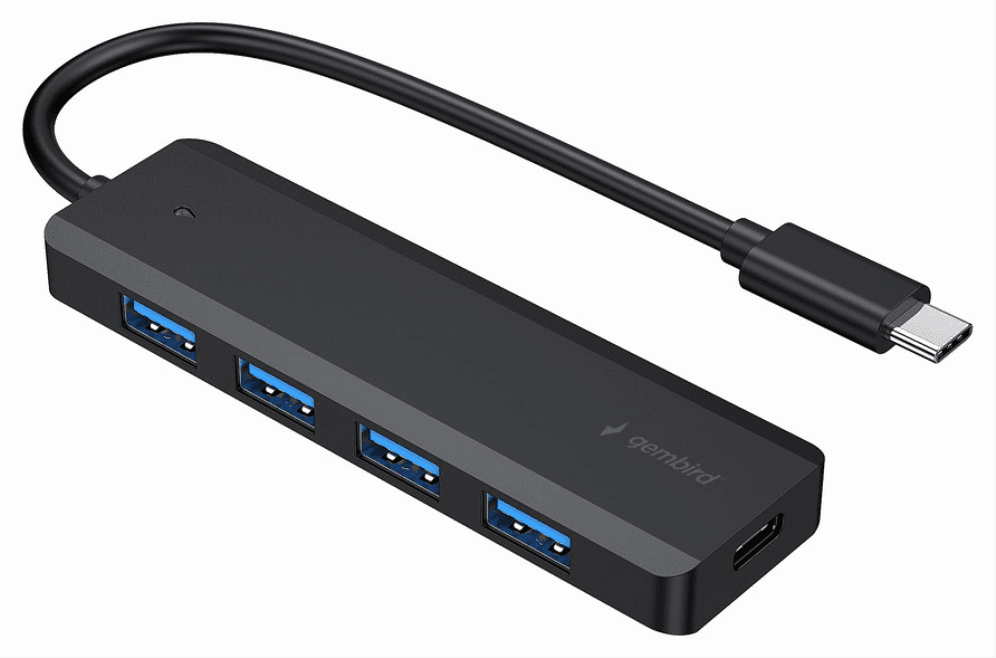Gembird UHB-CM-U3P4P-01 hub de interfaz USB 3.2 Gen 1 (3.1 Gen 1) Type-C Negro