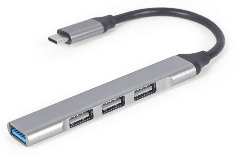 Gembird UHB-CM-U3P1U2P3-03 hub de interfaz USB 3.2 Gen 1 (3.1 Gen 1) Type-C 5000 Mbit/s Plata
