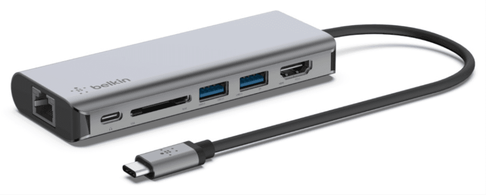 Belkin AVC008BTSGY base para portátil y replicador de puertos USB 3.2 Gen 1 (3.1 Gen 1) Type-C Negro, Gris