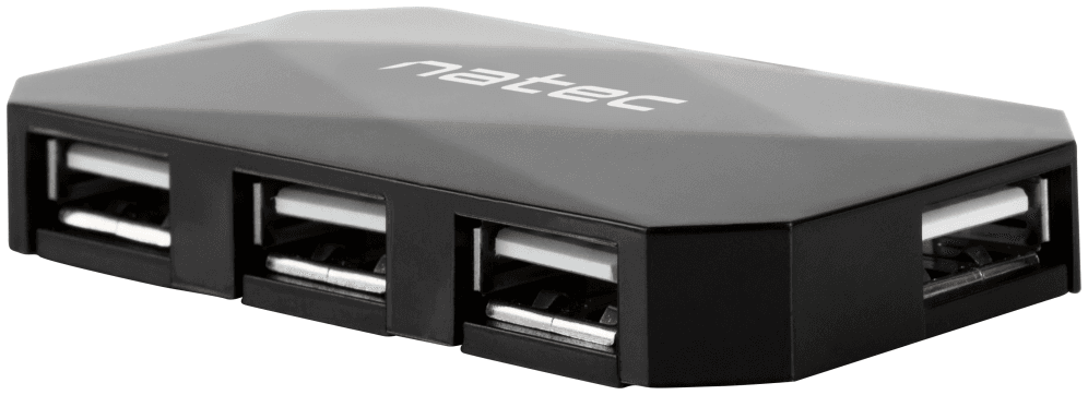 NATEC NHU-0647 hub de interfaz USB 2.0 480 Mbit/s Negro