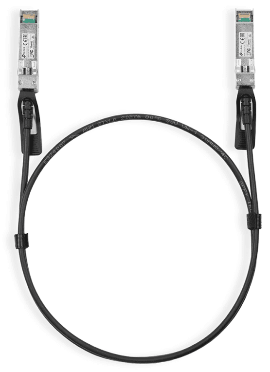 TP-Link TL-SM5220-1M Cable de fibra óptica e InfiniBand SFP+ DAC Negro