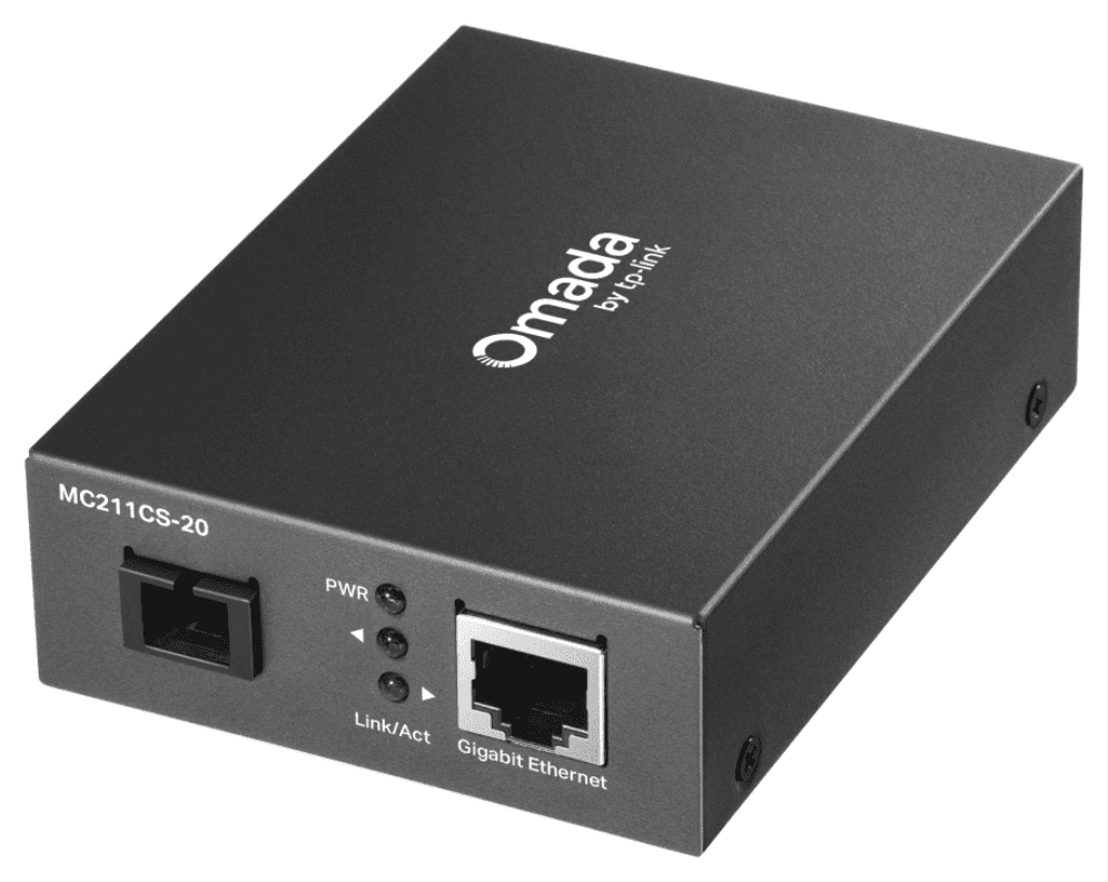 TP-Link Omada MC211CS-20 convertidor de medio 1000 Mbit/s 1310 nm Monomodo Negro