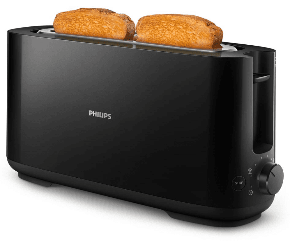 Philips Daily Collection HD2590/90 Tostadora - ranura larga, negro