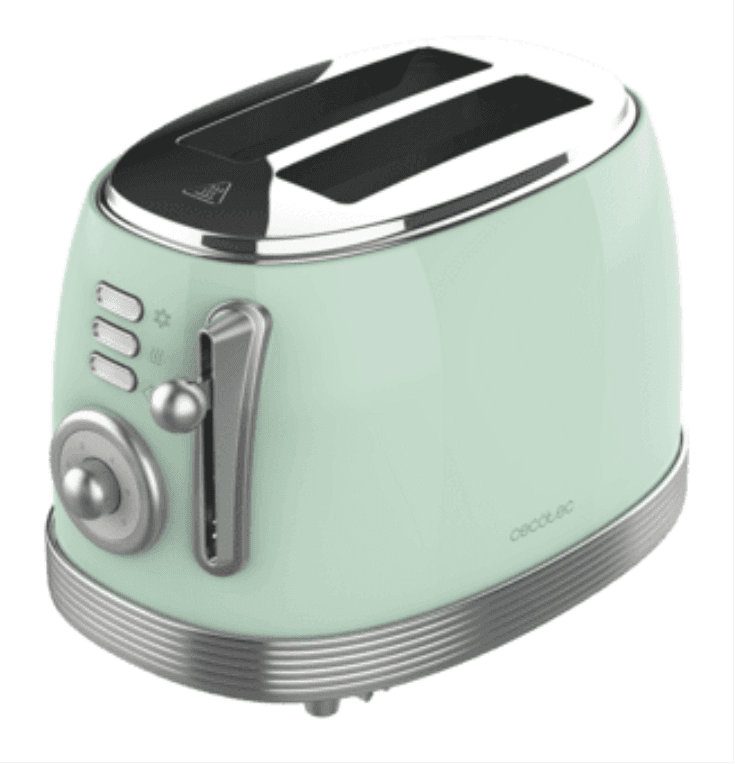 Cecotec Vintage 800 6 2 rebanada(s) 850 W Verde