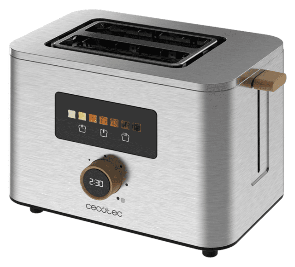 Cecotec 04843 tostadora 7 2 rebanada(s) 950 W Acero inoxidable
