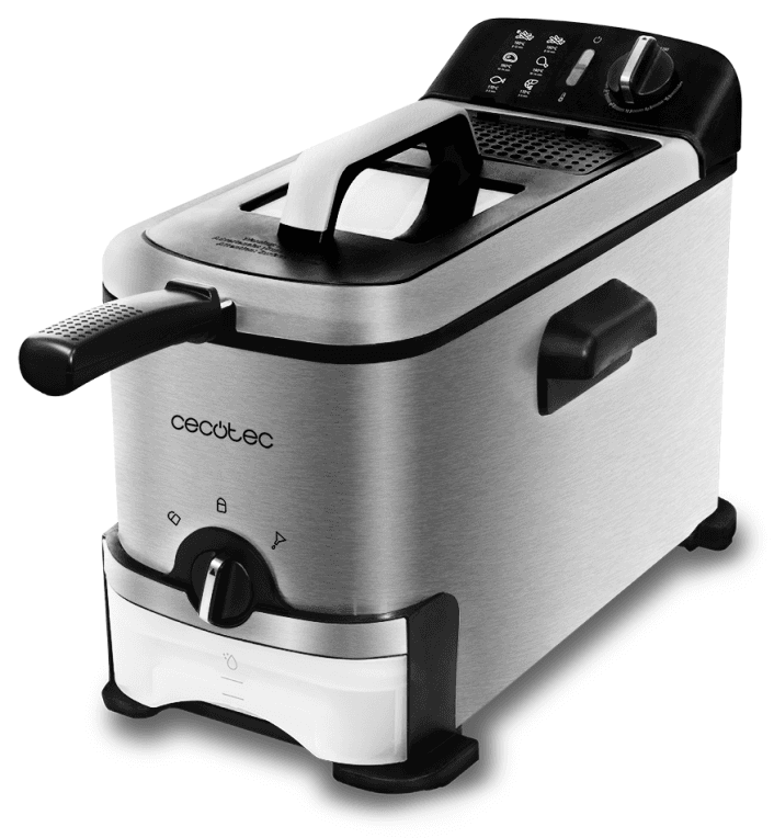 Cecotec CleanFry Infinity 3000 ProFilter Sencillo 3 L 2400 W Freidora Negro, Acero inoxidable