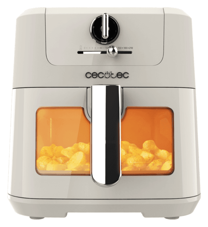 Cecotec Antique 5000 Window Sencillo 5 L Independiente 1500 W Freidora de aire caliente Blanco