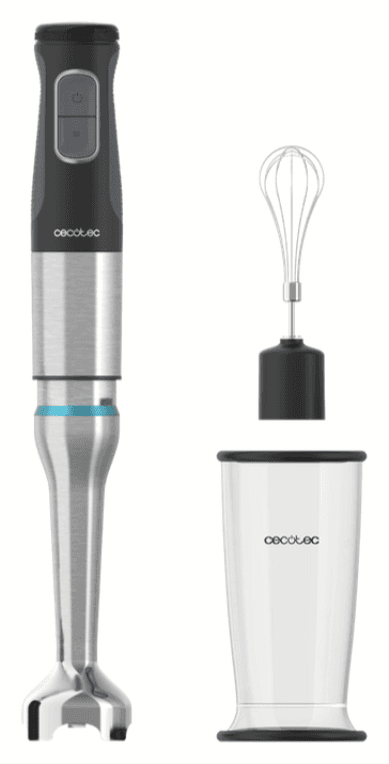 Cecotec 03960 licuadora Batidora de inmersión 1200 W Negro, Acero inoxidable