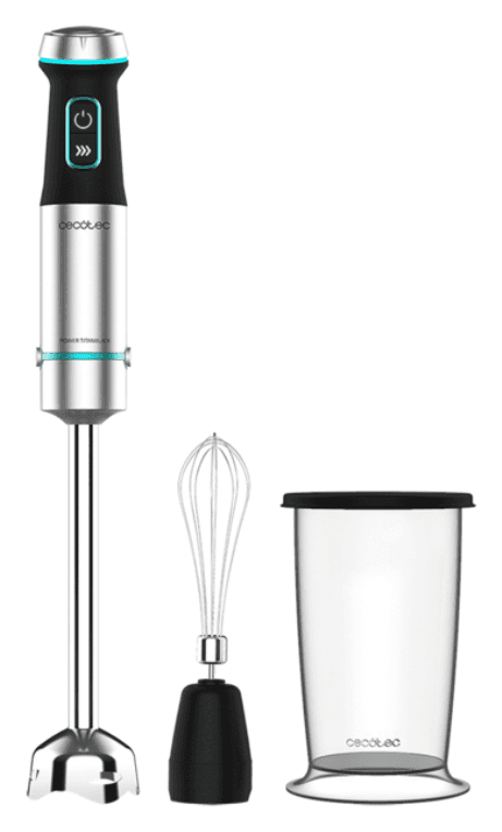 Cecotec Power TitanBlack 1200 XL Cream 0,8 L Batidora de inmersión 1200 W Negro, Plata