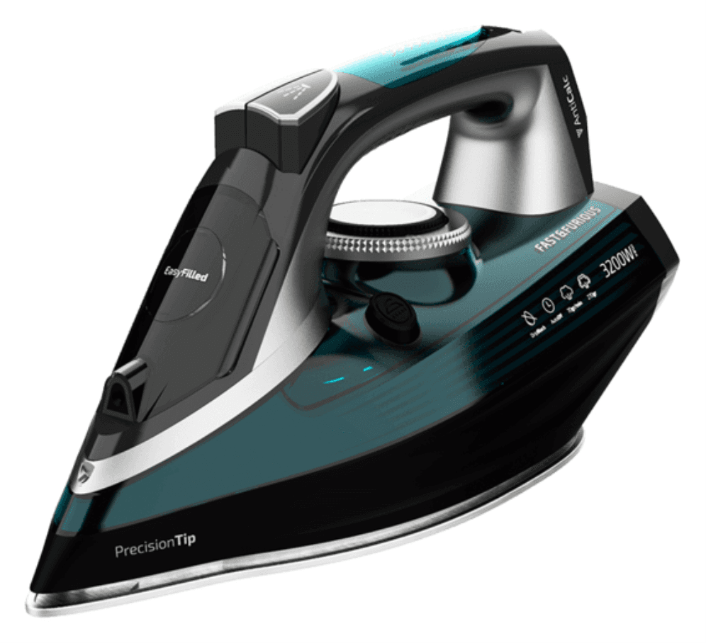 Cecotec Fast&Furious 5060 Ultra Plancha a vapor Suela de cerámica 3200 W Negro, Plata, Turquesa