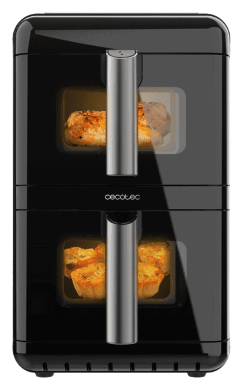 Cecotec Cecofry DuoLevel 12000 Window Doble 12 L Independiente 2900 W Freidora de aire caliente Negro