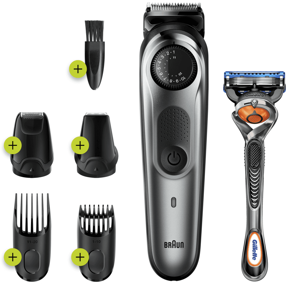 Braun BeardTrimmer BT7220 AC/Batería 39 2 cm Negro, Gris