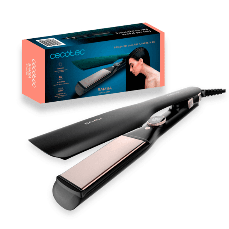 Cecotec Bamba RitualCare Sphere Max Plancha de pelo Caliente Negro 1,8 m