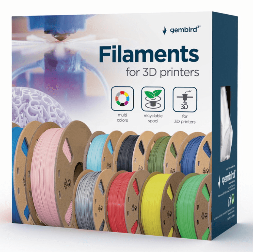 Gembird 3DP-PLA1.75-01-B material de impresión 3d Ácido poliláctico (PLA) Azul 1,4 kg