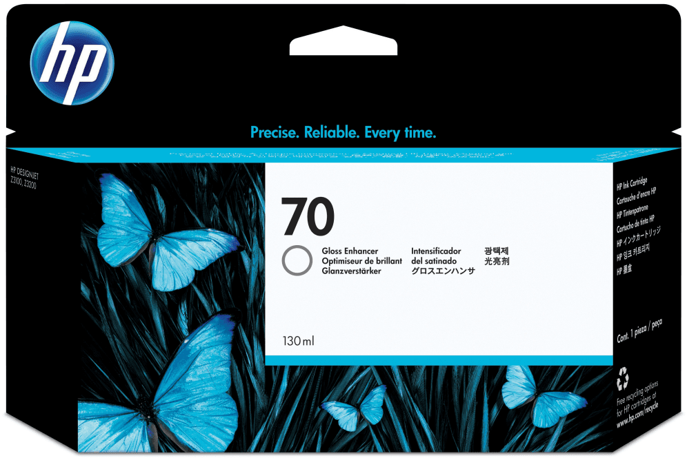 HP Cartucho de tinta de mejora de brillo DesignJet 70 de 130 ml