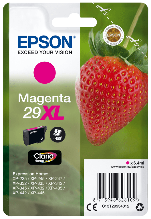 Epson Strawberry C13T29934012 cartucho de tinta 1 pieza(s) Original Alto rendimiento (XL)