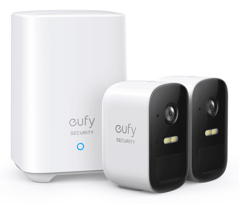 Eufy Security eufyCam 2C, Camara vigilancia WiFi Exterior, Camara de vigilancia Exterior,180 días de duración de la batería, HD 1080p, nessun Costo mensile, Conjunto de Dos cámaras