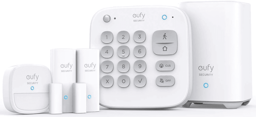 Eufy Security 5 piezas Smart Home Set, sistema de seguridad inteligente para el hogar, con cerradura de puerta, sensor de movimiento, 2 sensores de robo, sistema de alarma, compatible con eufyCam