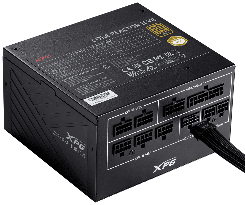 XPG COREREACTOR II VE 650W unidad de fuente de alimentación 24-pin ATX ATX Negro