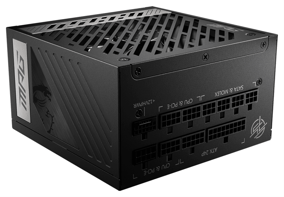 MSI MPG A1000G PCIE5 unidad de fuente de alimentación 1000 W 20+4 pin ATX ATX Negro