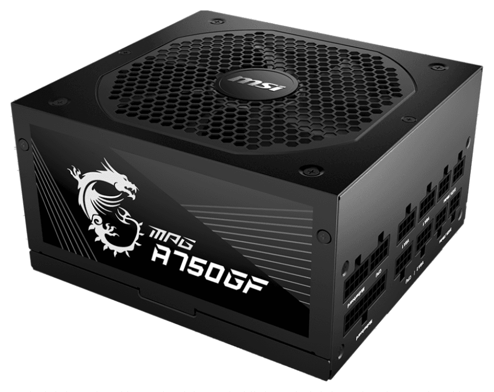 MSI MPG A750GF unidad de fuente de alimentación 750 W 24-pin ATX ATX Negro