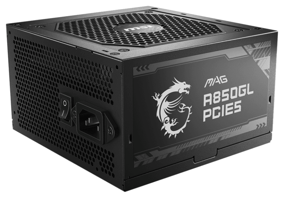 MSI MAG A850GL PCIE5 unidad de fuente de alimentación 850 W 20+4 pin ATX ATX Negro