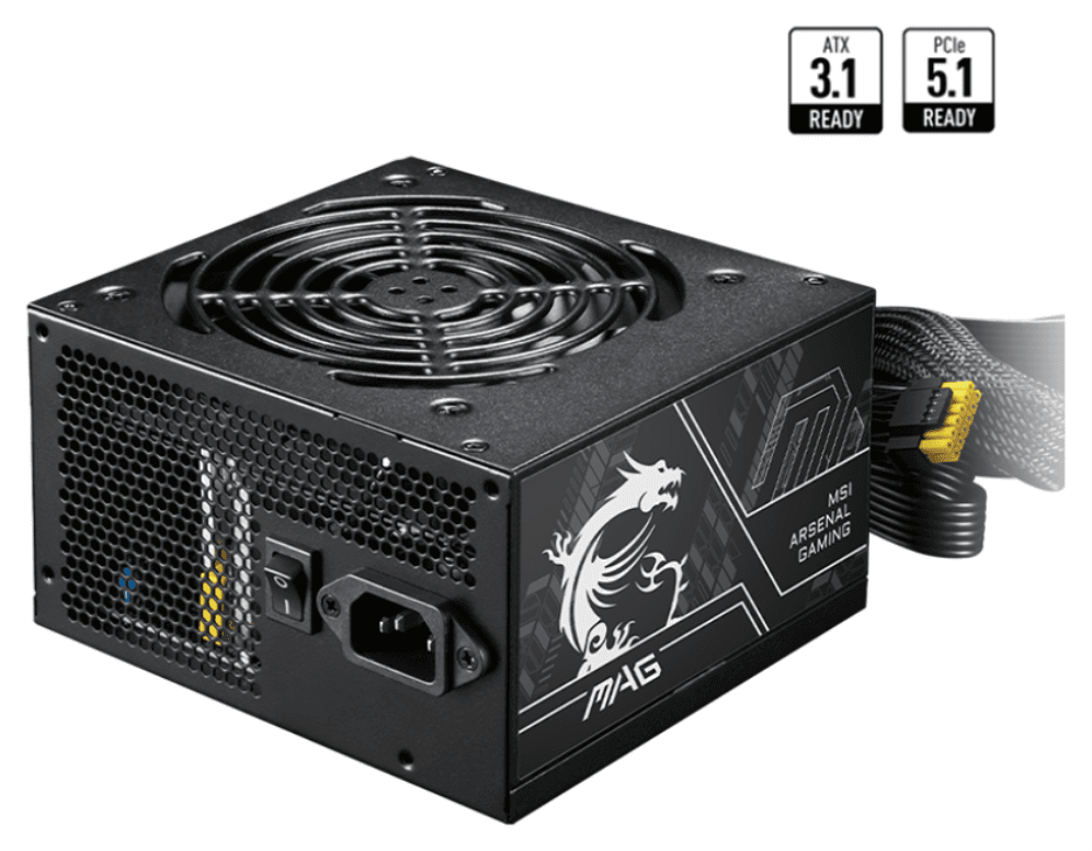 MSI MAG A750BN PCIE5 II unidad de fuente de alimentación 750 W 24-pin ATX ATX Negro