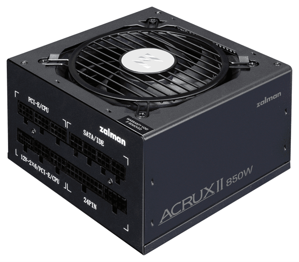 Zalman ACRUX II unidad de fuente de alimentación 850 W 24-pin ATX ATX Negro