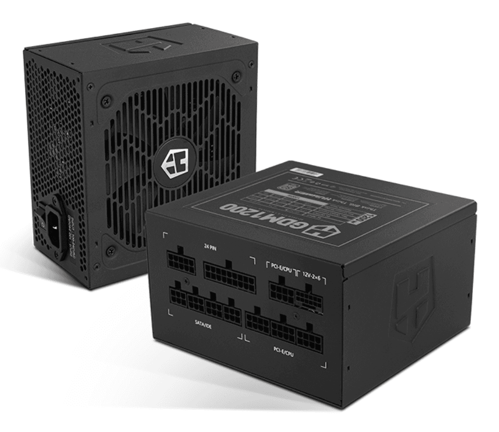 NOX Hummer GDM 1200W GOLD unidad de fuente de alimentación 20+4 pin ATX ATX Negro