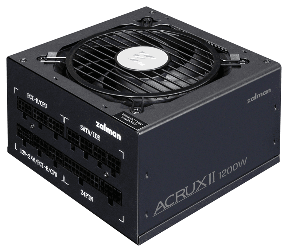 Zalman ACRUX II unidad de fuente de alimentación 1200 W 24-pin ATX ATX Negro
