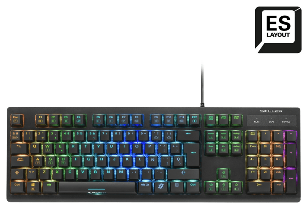 Sharkoon SKILLER SGK30 teclado Juego USB QWERTY Español Negro