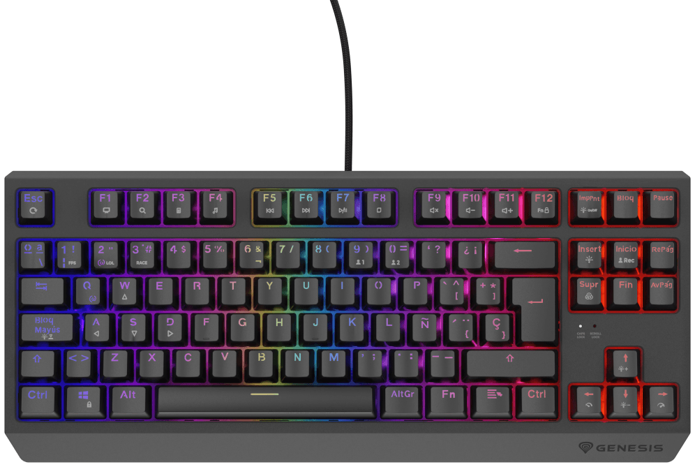 GENESIS Thor 230 TKL teclado Juego USB QWERTY Español Negro