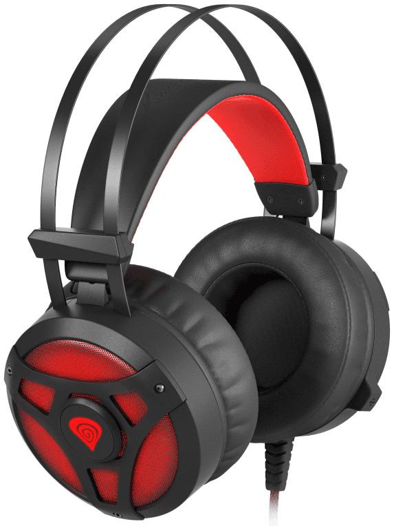 GENESIS Neon 360 Auriculares Alámbrico Diadema Juego Negro, Rojo