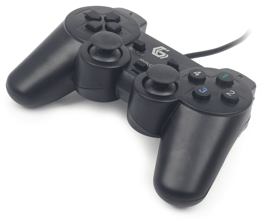 Gembird JPD-UDV-01 mando y volante Negro USB 2.0 Gamepad Analógico/Digital PC