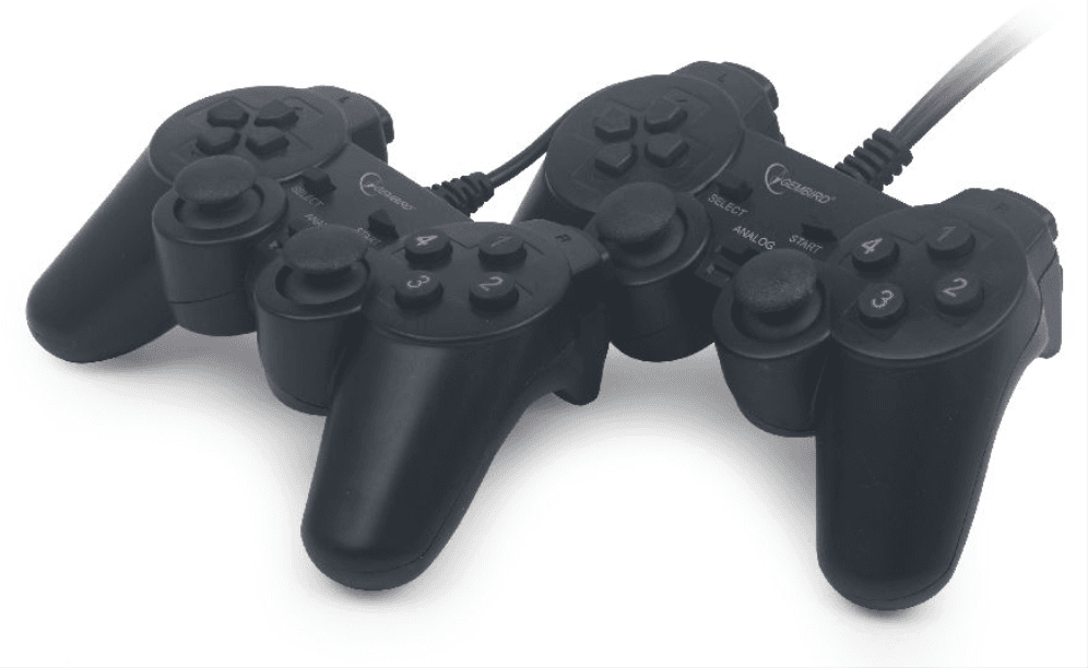 Gembird JPD-UDV2-01 mando y volante Negro USB 2.0 Gamepad Analógico/Digital PC