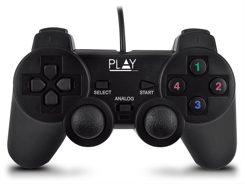 Ewent Play Negro USB 2.0 Gamepad Analógico/Digital PC